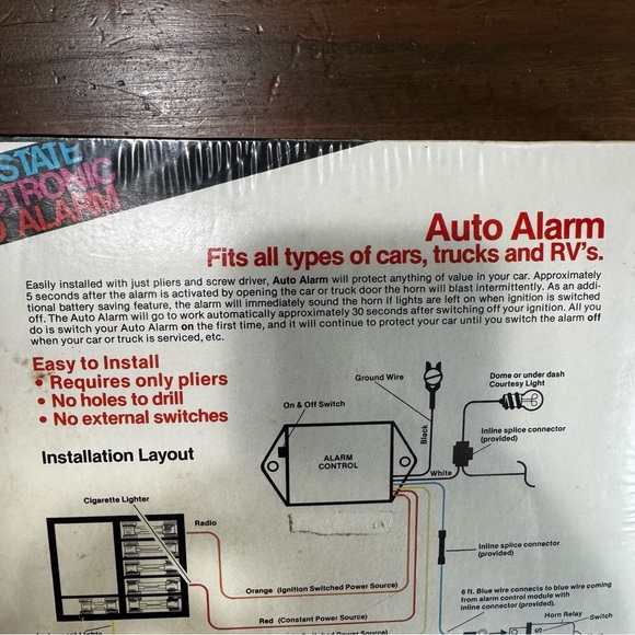 Rare Vintage Solid State Electronic Auto Burglar Alarm Store Display SI-5000 NEW - Picture 7 of 13